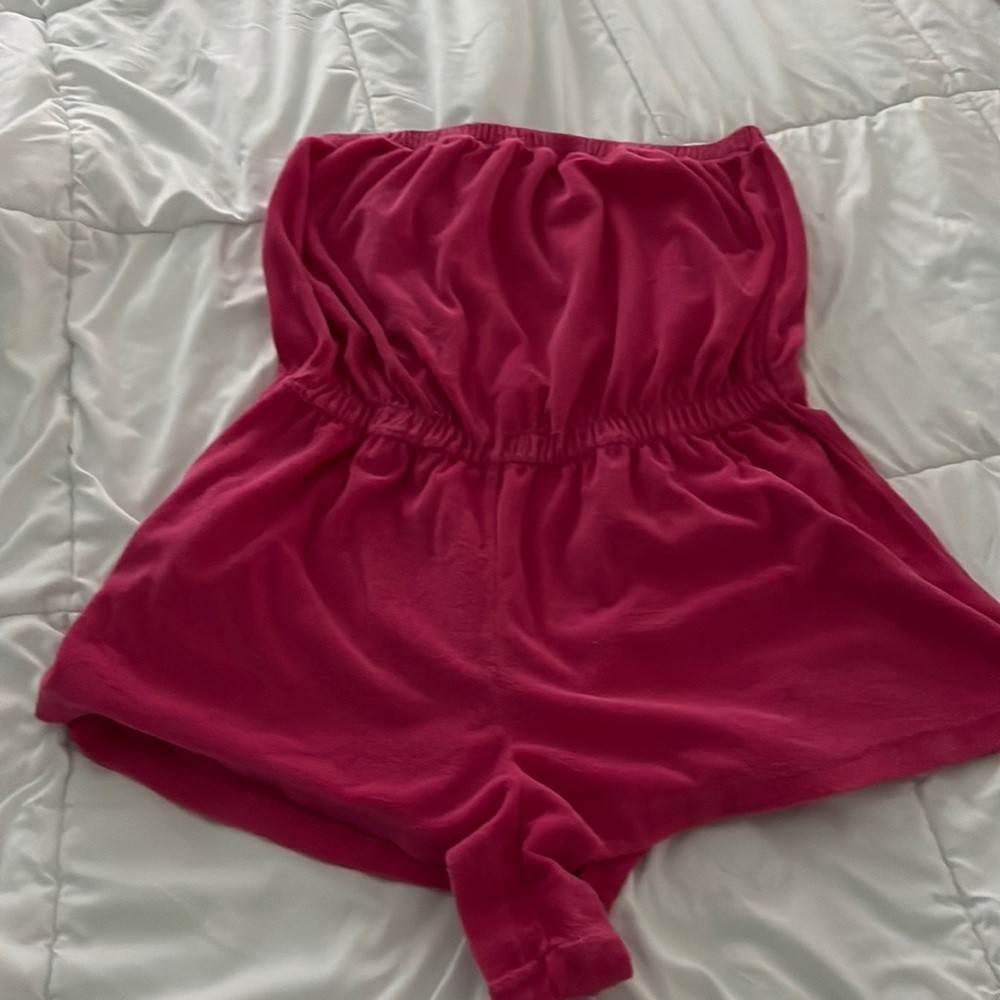 VINTAGE 80’s strapless terry romper rare find